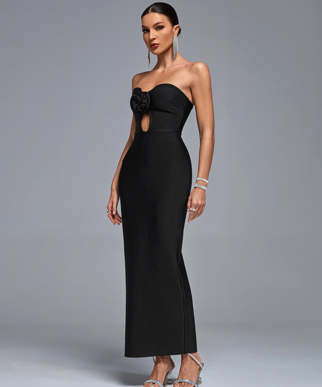 Vestido Longo Bandage Preto