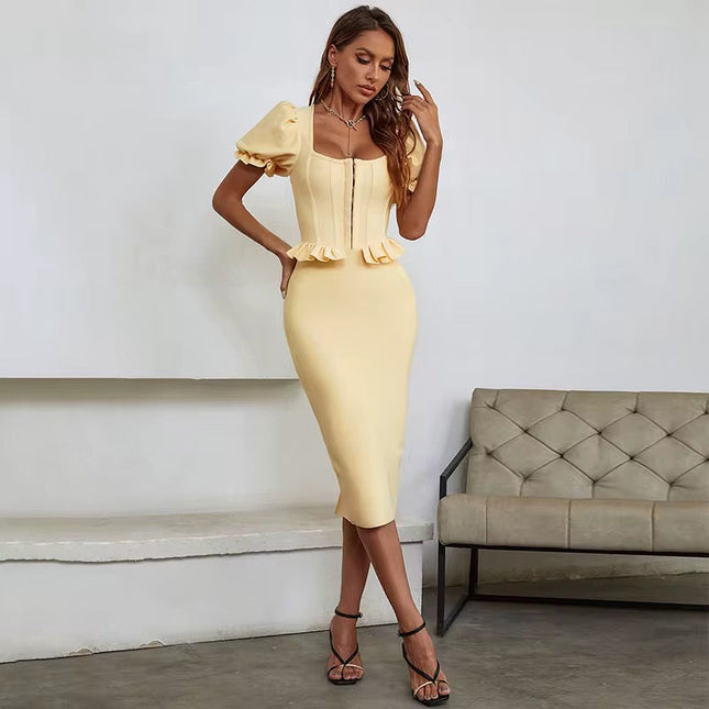 Vestido Bandage Amarelo