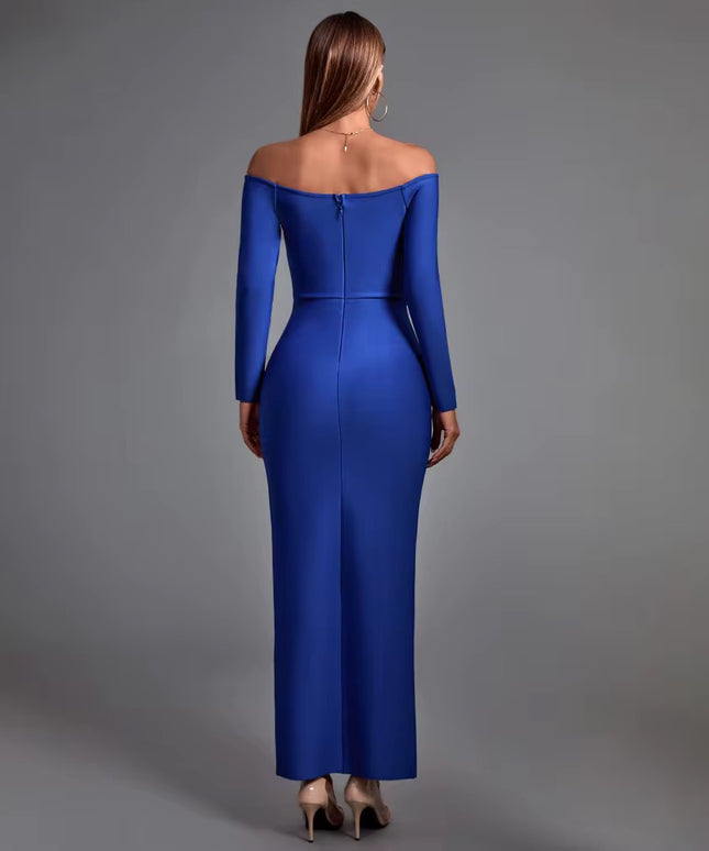 Vestido Longo Bandage Azul
