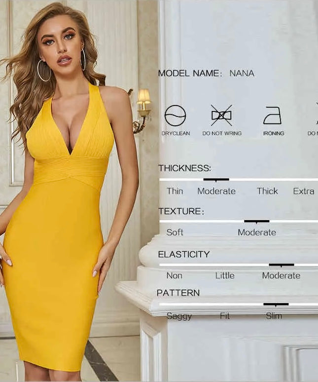 Vestido com decote em V