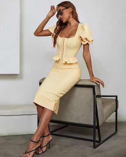 Vestido Bandage Amarelo