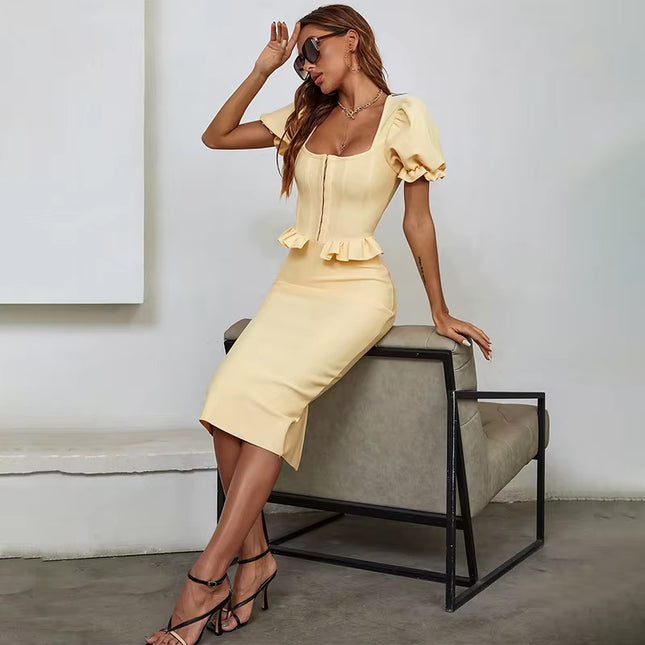 Vestido Bandage Amarelo