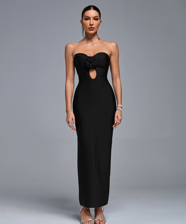 Vestido Longo Bandage Preto