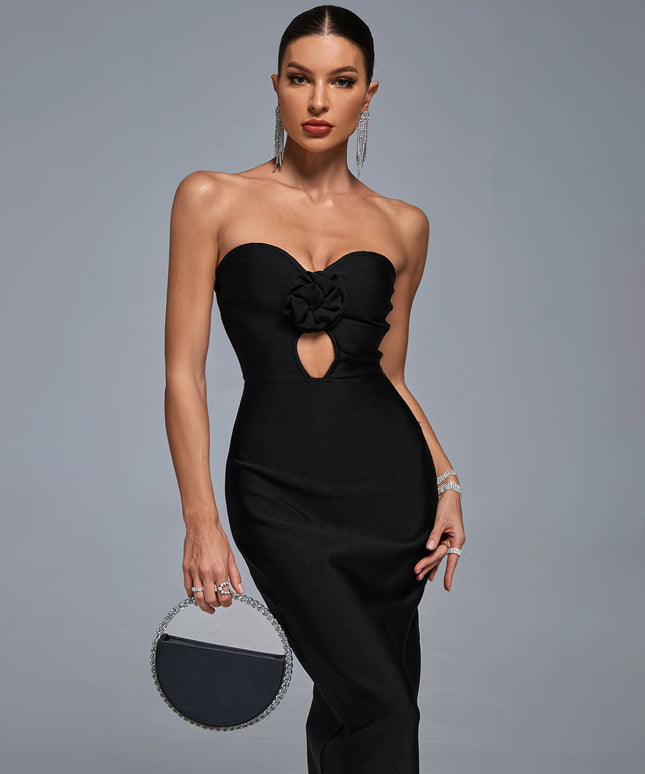 Vestido Longo Bandage Preto