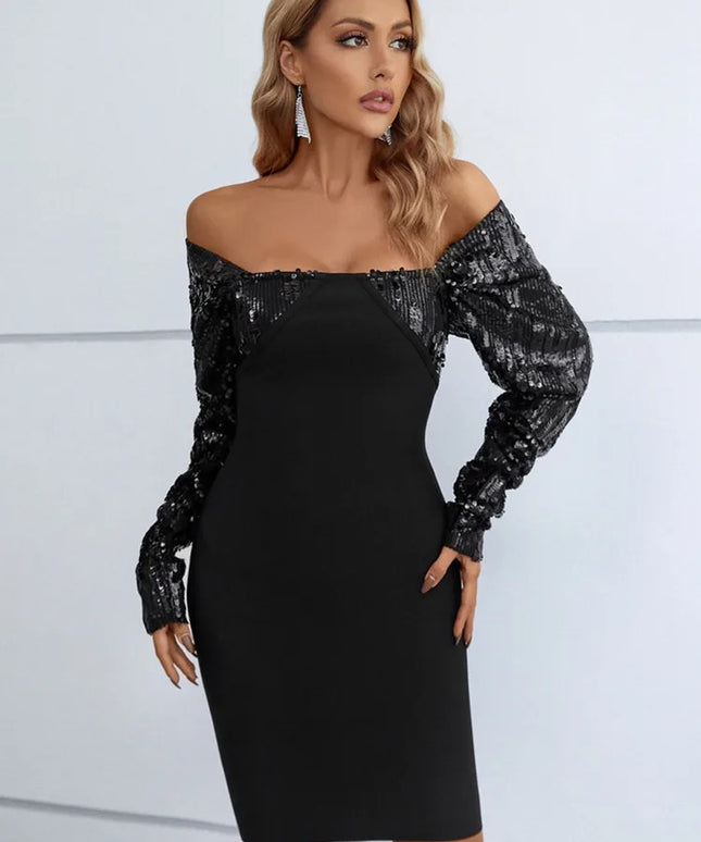 Vestido Curto de Lantejoulas