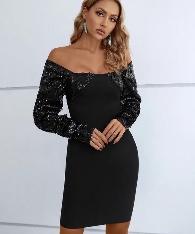 Vestido Curto de Lantejoulas