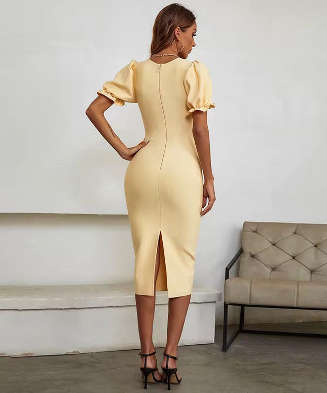 Vestido Bandage Amarelo